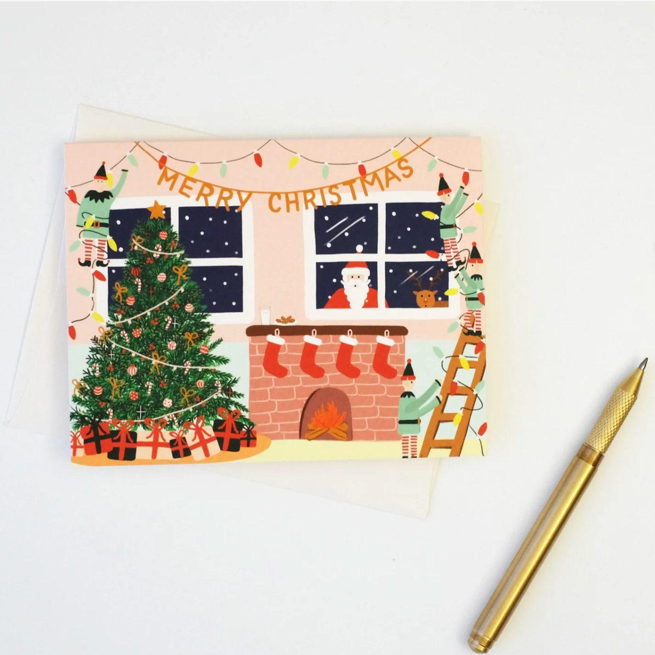 Santa's Helpers - Merry Xmas Card