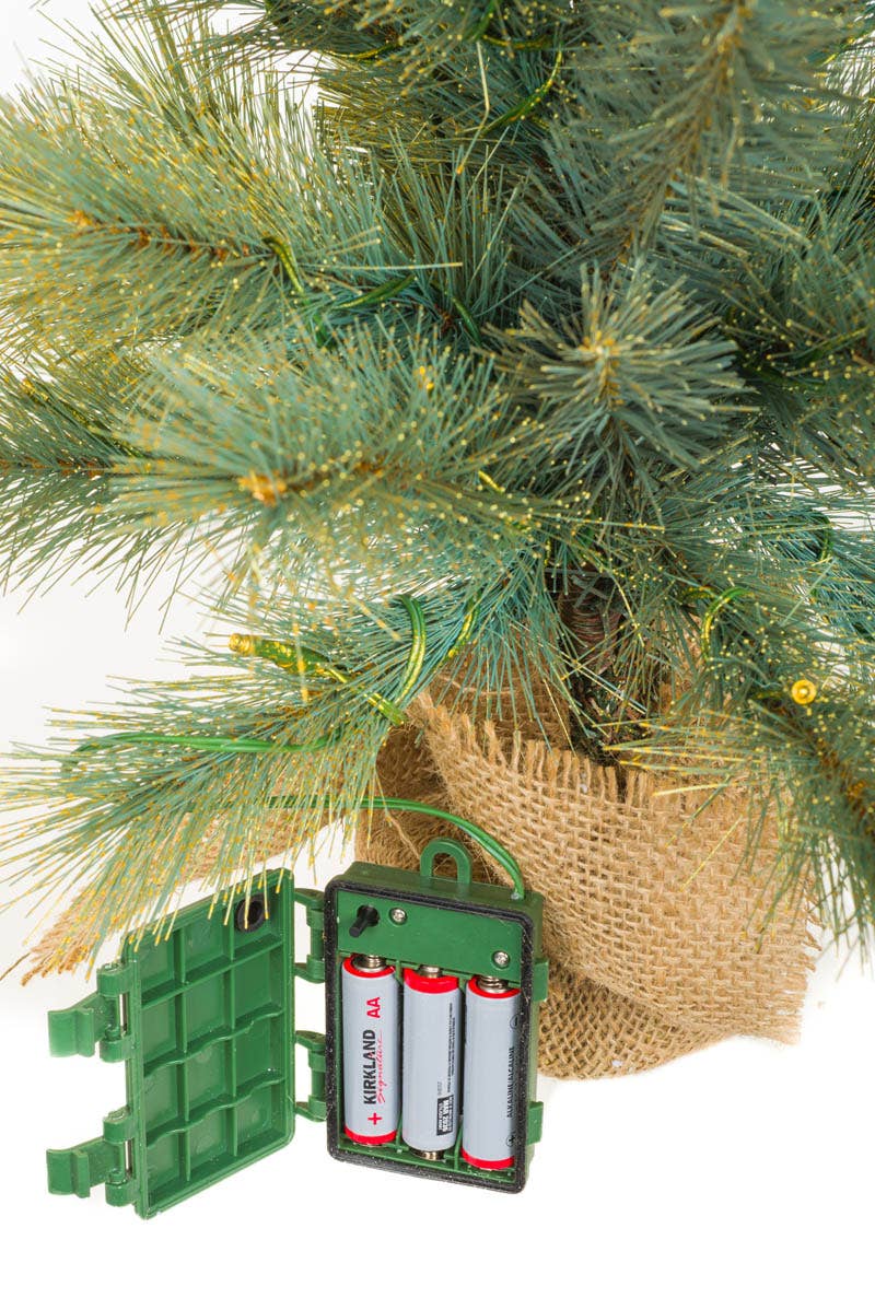 NEW-Gold Led Pine Christmas Tree