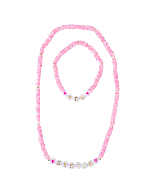 Bestie Necklace & Bracelet Set, 2pc