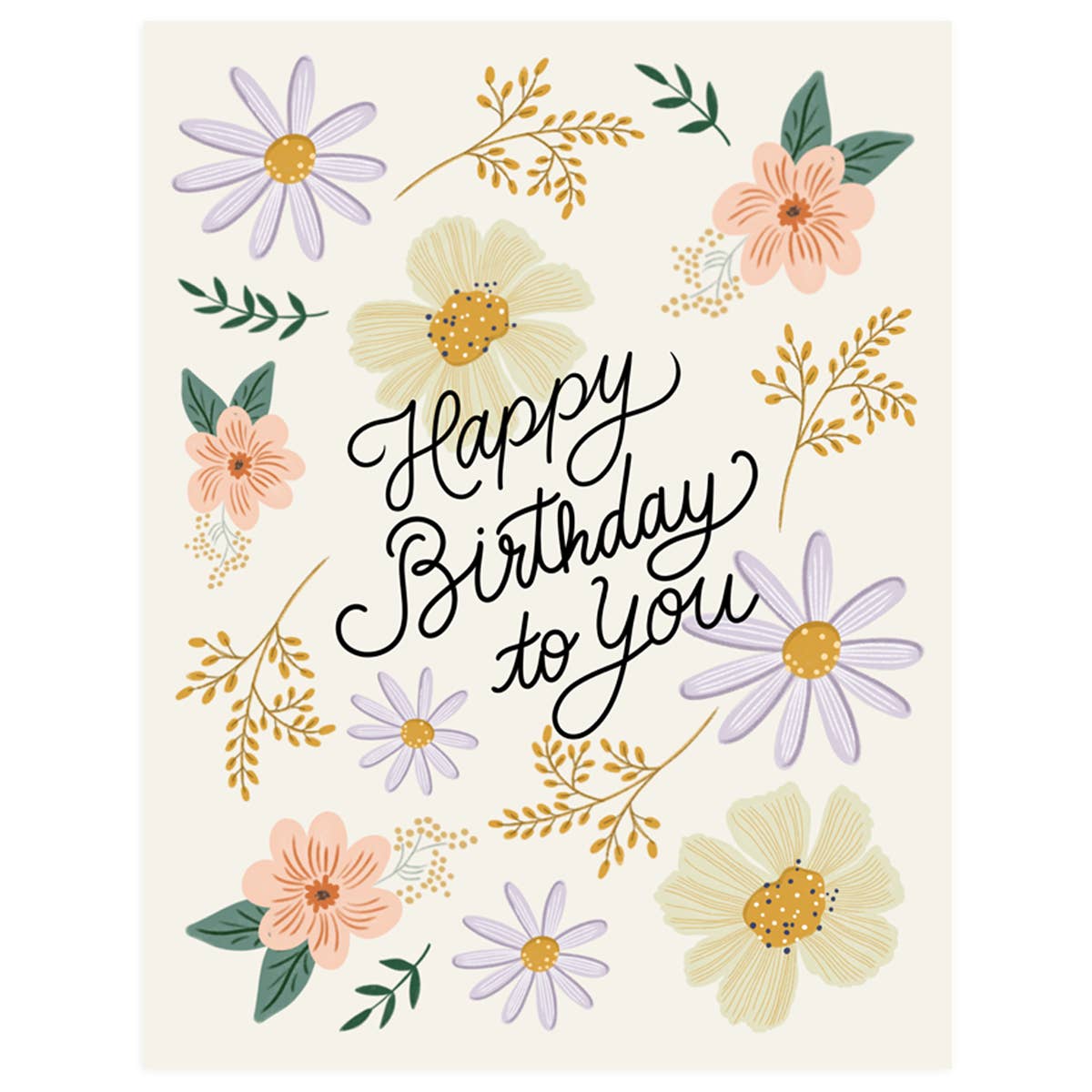 Flourish Birthday - Greeting Card