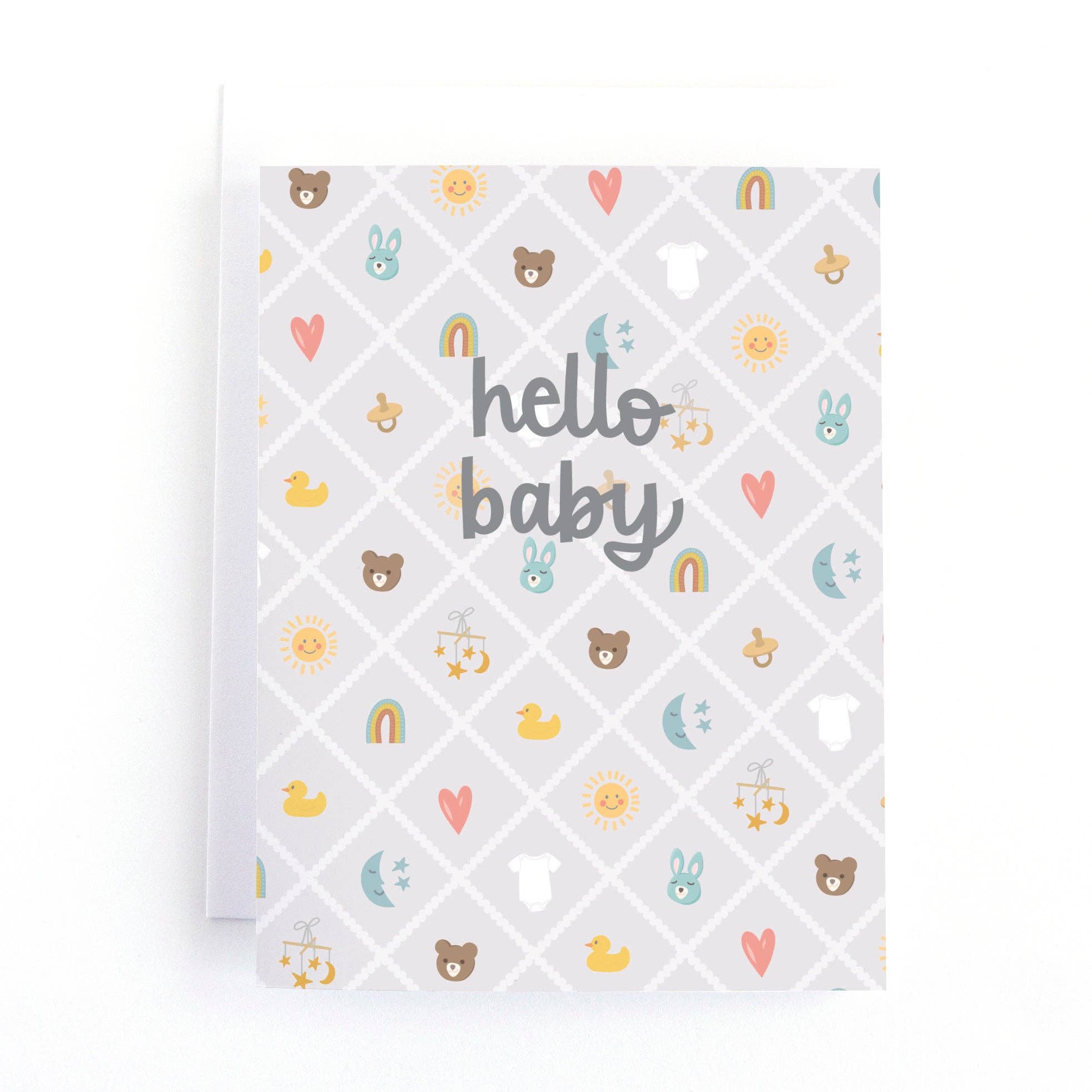 Cute Baby Icons New Baby Card