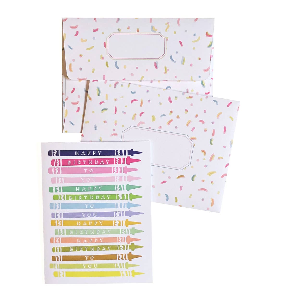 Birthday Crayons Card, Fun Birthday Greeting,Colorful Design