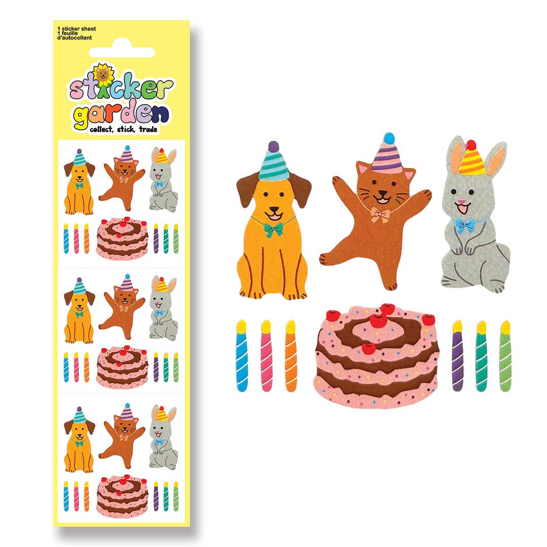 Classic Birthday Pet Sticker Sheet