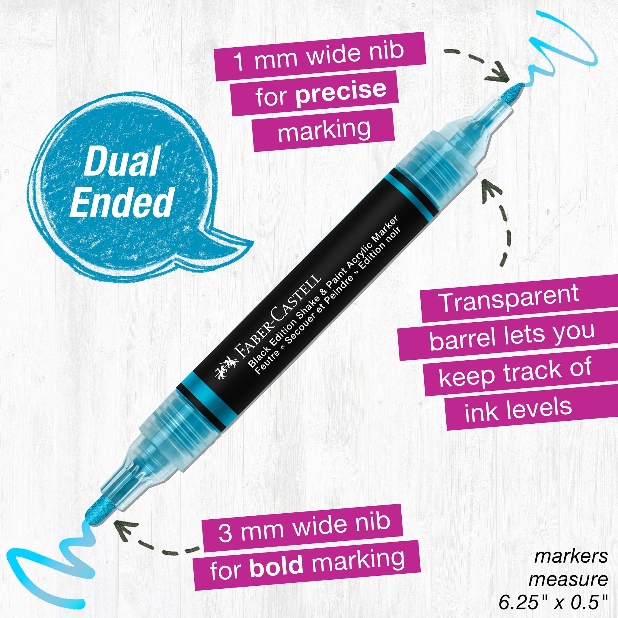 Shake & Paint Markers - Metallic, 6ct