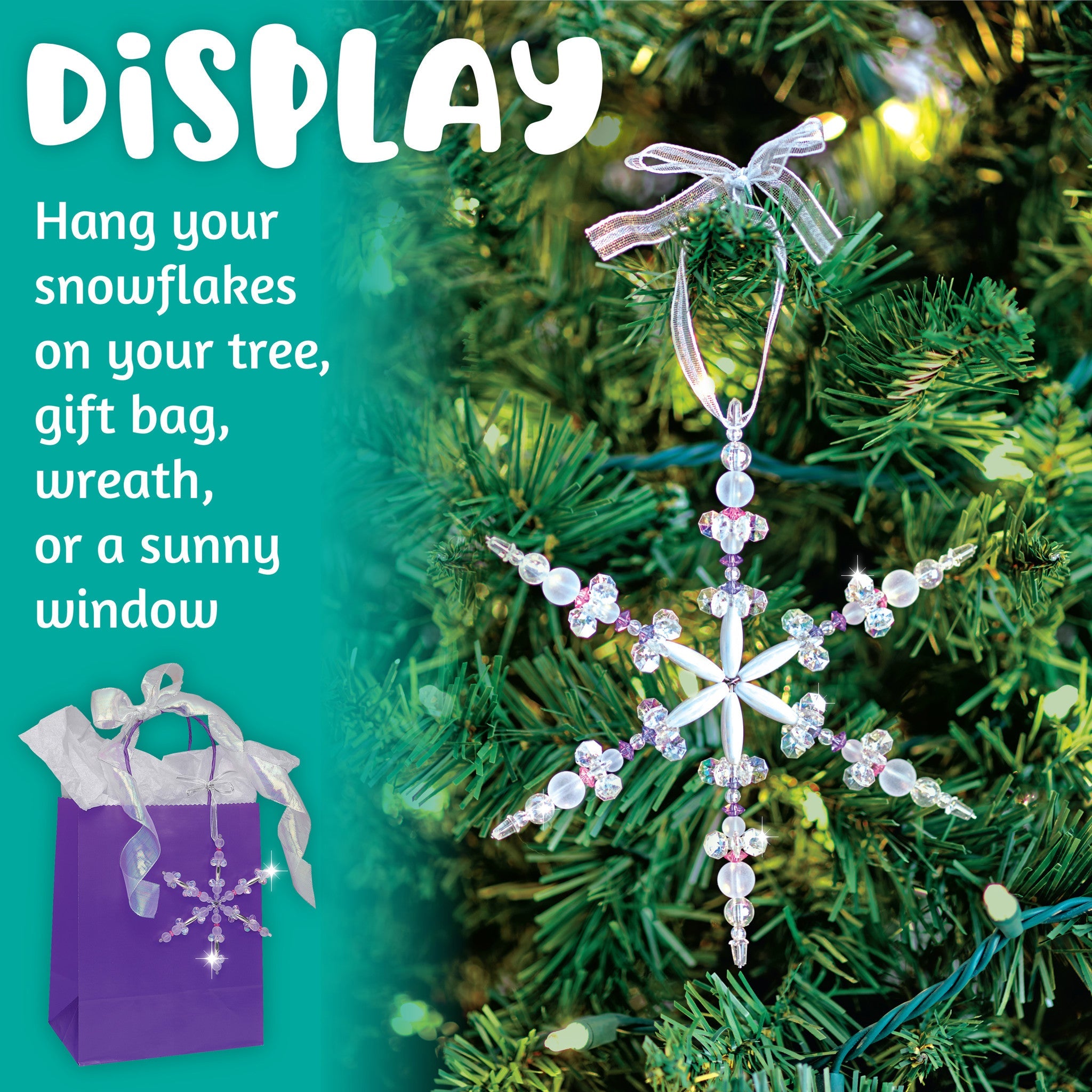 Holiday Beaded Snowflake Ornaments