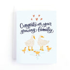 Congrats on your growing family Duckling New Baby Card