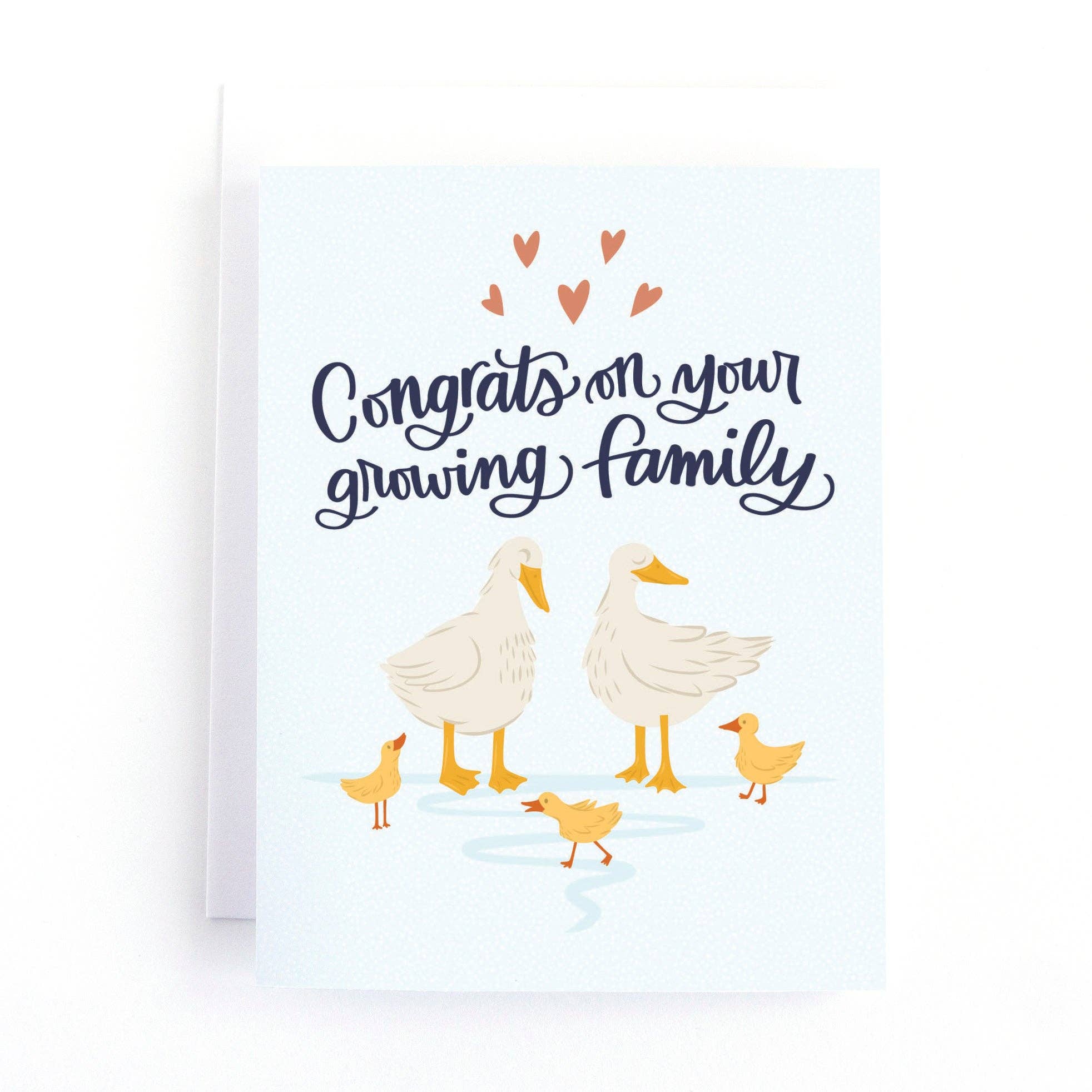 Congrats on your growing family Duckling New Baby Card