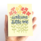 Cute Floral New Baby Card