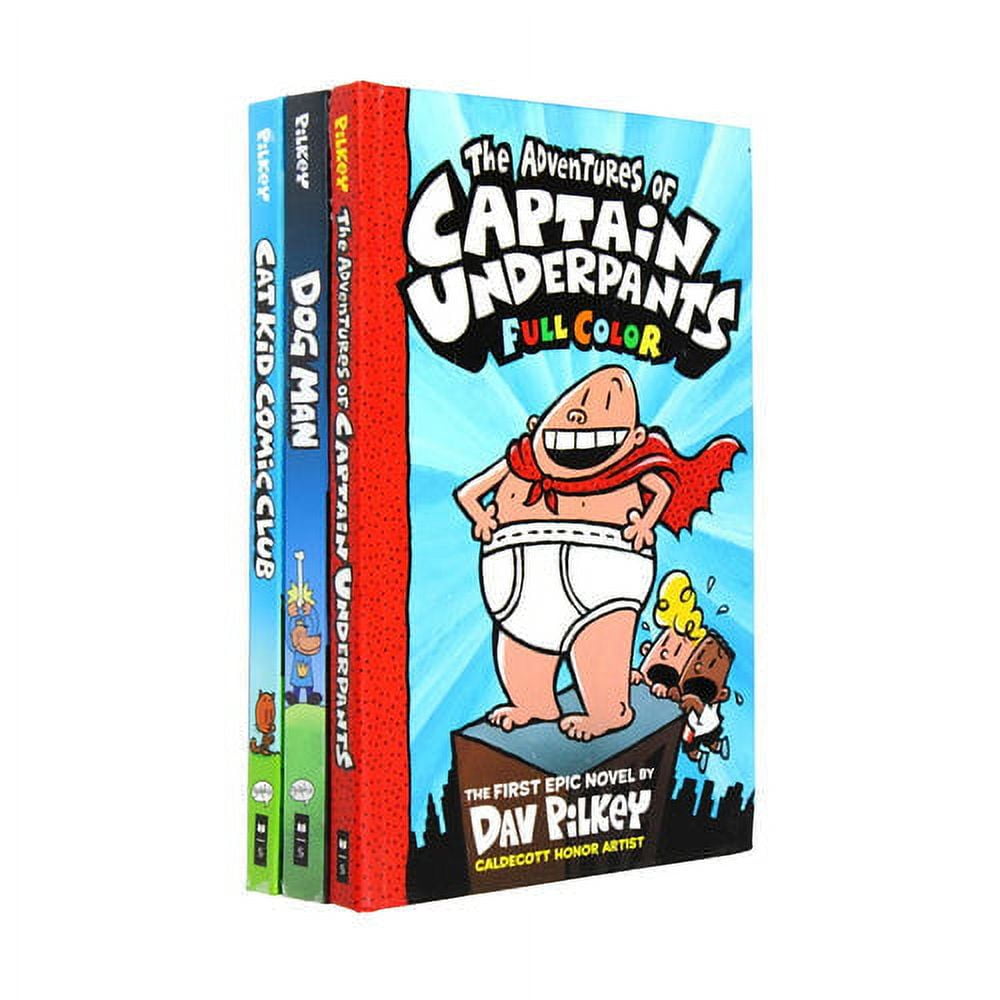 Dav Pilkey's Hero Collection: 3-Book Boxed Set (Captain Underpants #1, Dog Man #1, Cat Kid Comic Club #1)