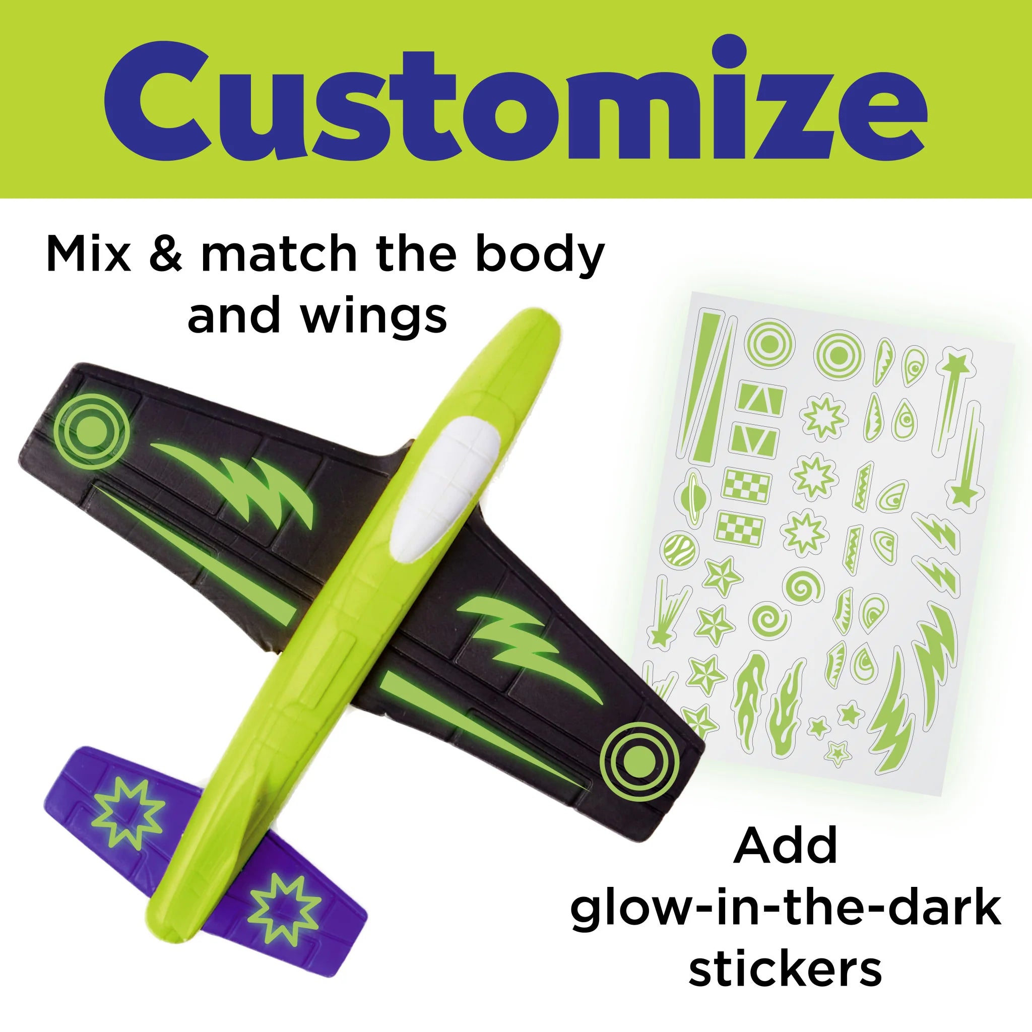 Stunt Squadron - Glow in the Dark - Foam Fliers