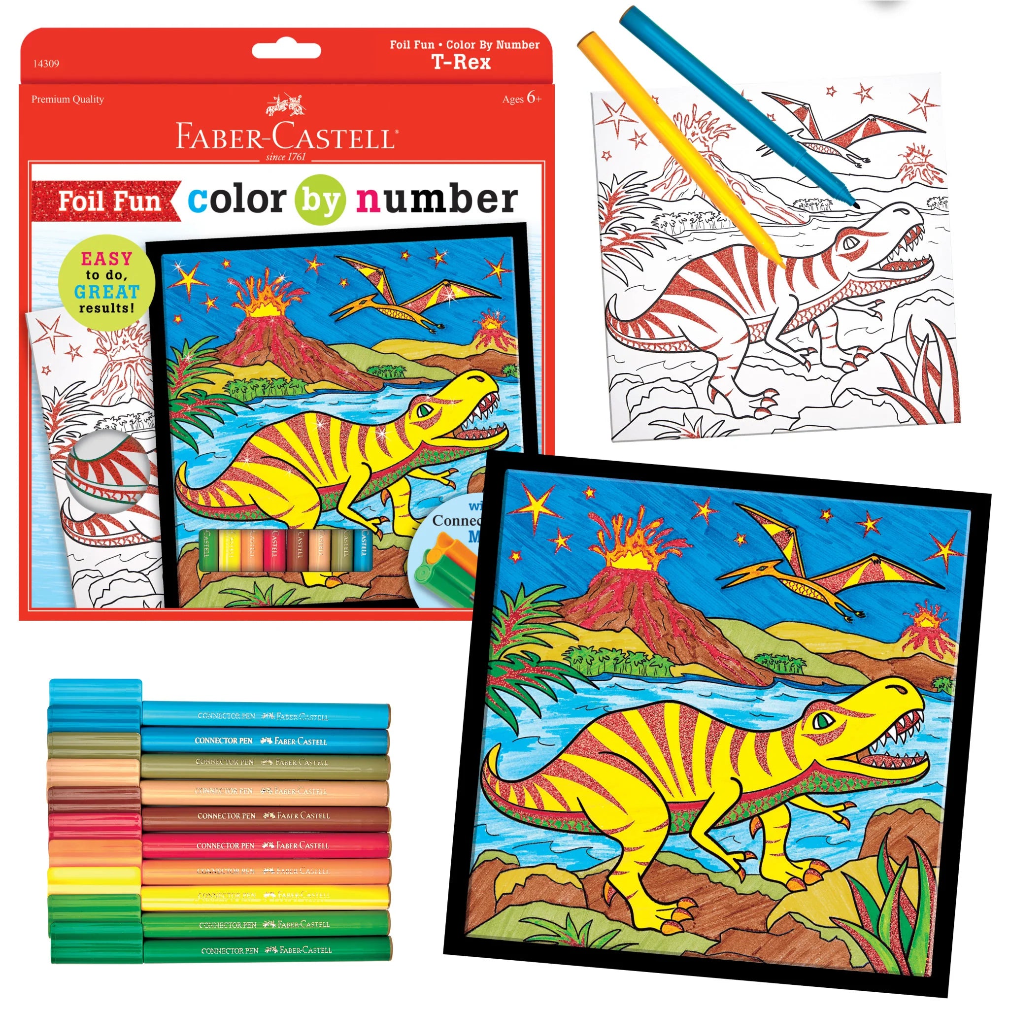 Color by Number - T-Rex Foil Fun