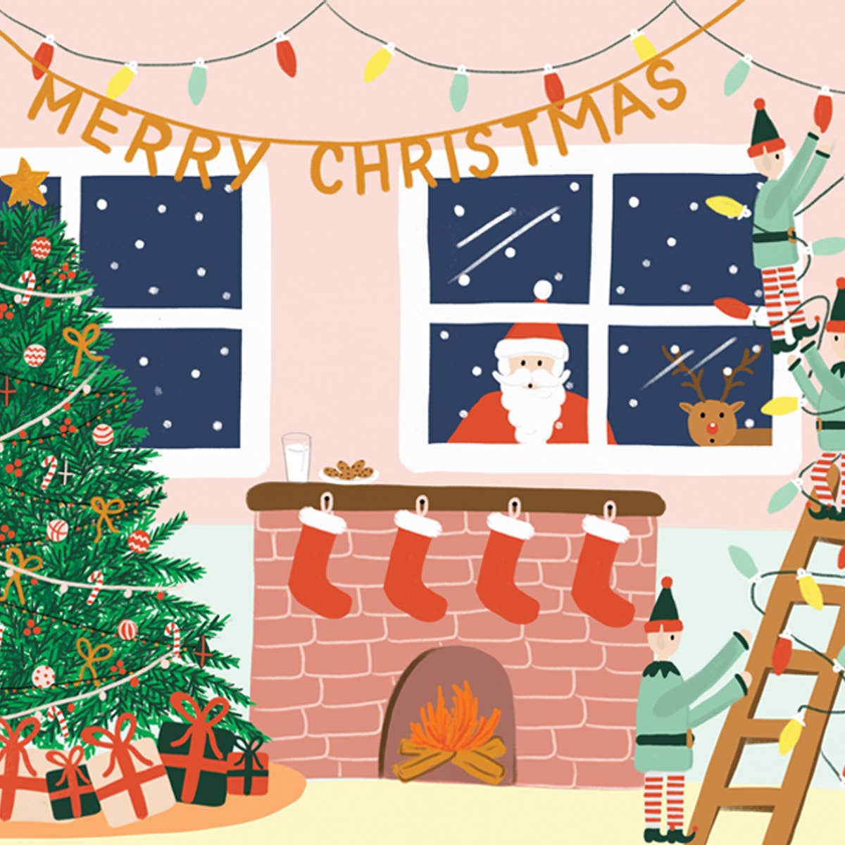 Santa's Helpers - Merry Xmas Card