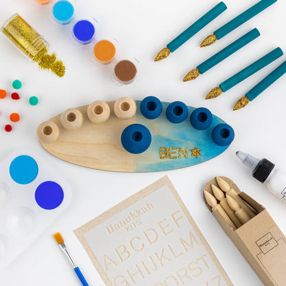 DIY Hanukkah Menorah Kit – Kids’ Wooden Craft Activity