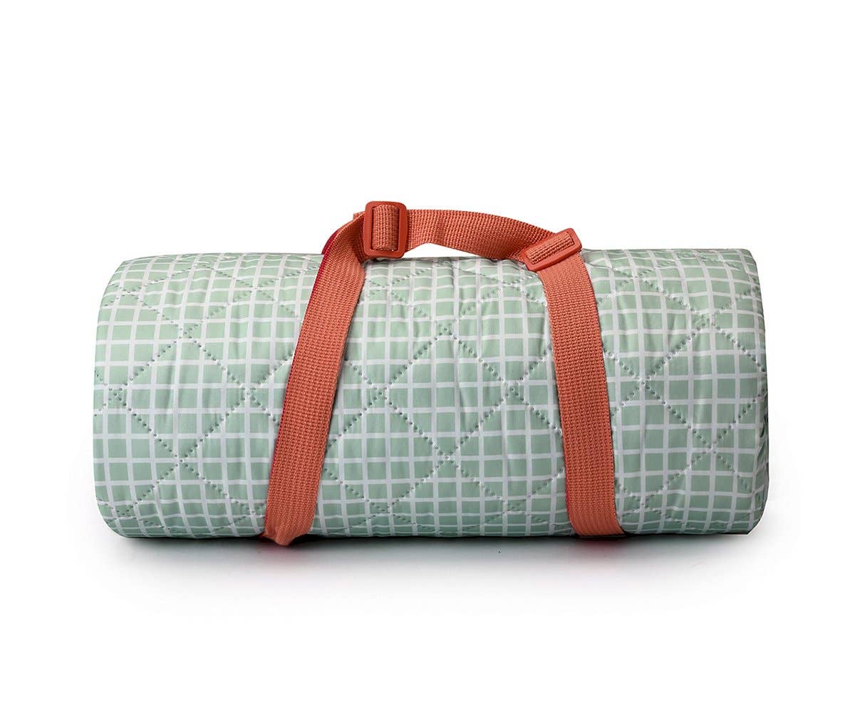 Sage Stripes Picnic Blanket