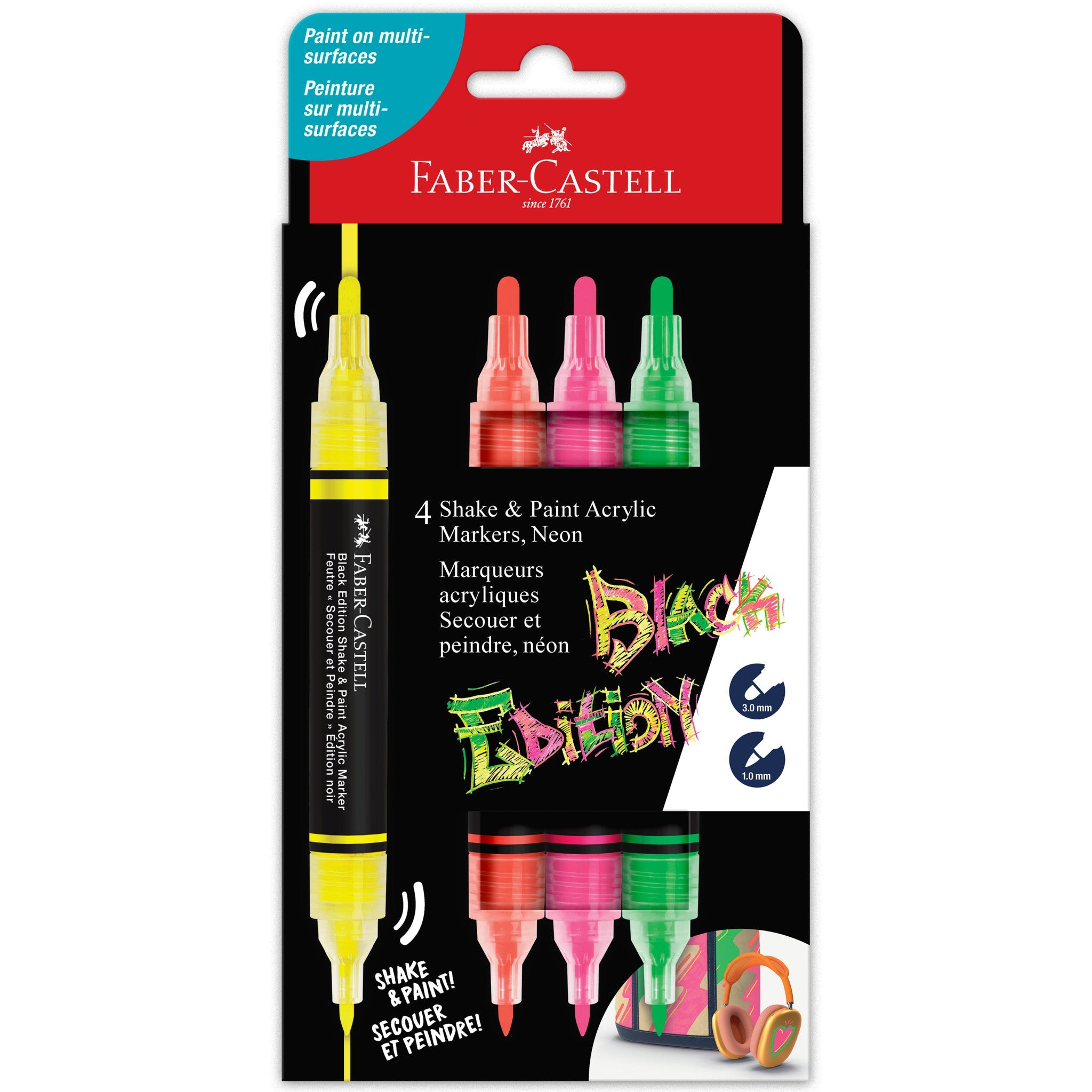 Shake & Paint Markers - Neon, 4ct