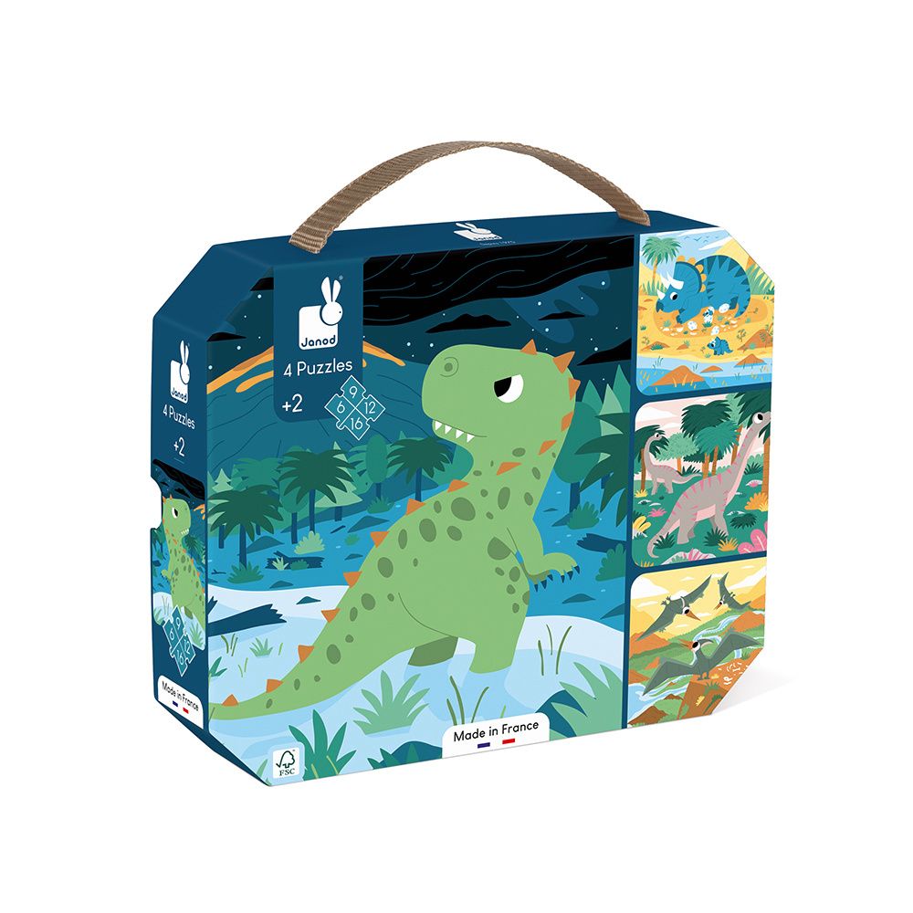 4 In 1 Progressive Puzzles - Dinosaurs