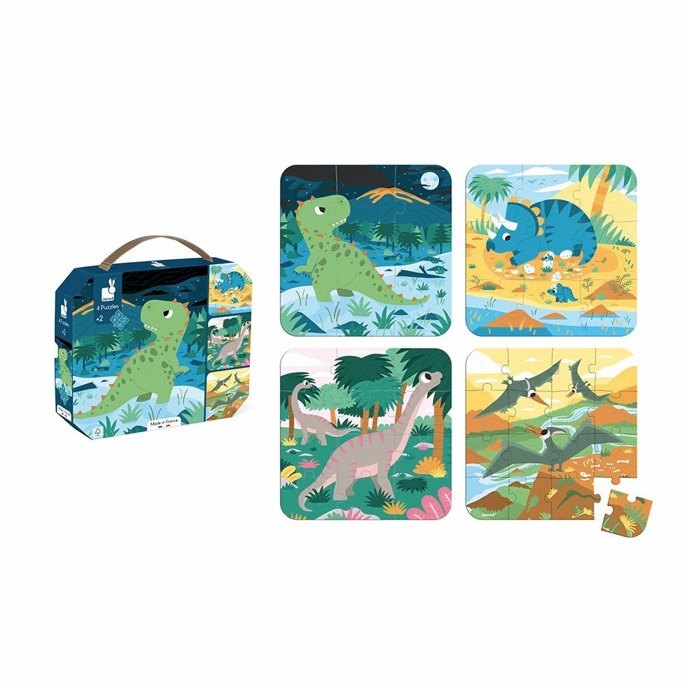 4 In 1 Progressive Puzzles - Dinosaurs