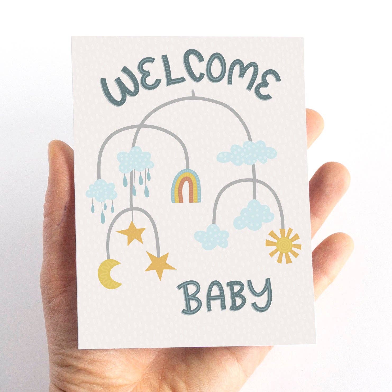 Gender-Neutral Welcome Baby Shower Card