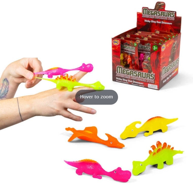 Sticky Slingshot Dinosaurs - 2pk