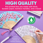Paper Fan Coloring - Cherry Blossom