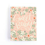 Sweet Baby Orange Blossom Baby Shower Card