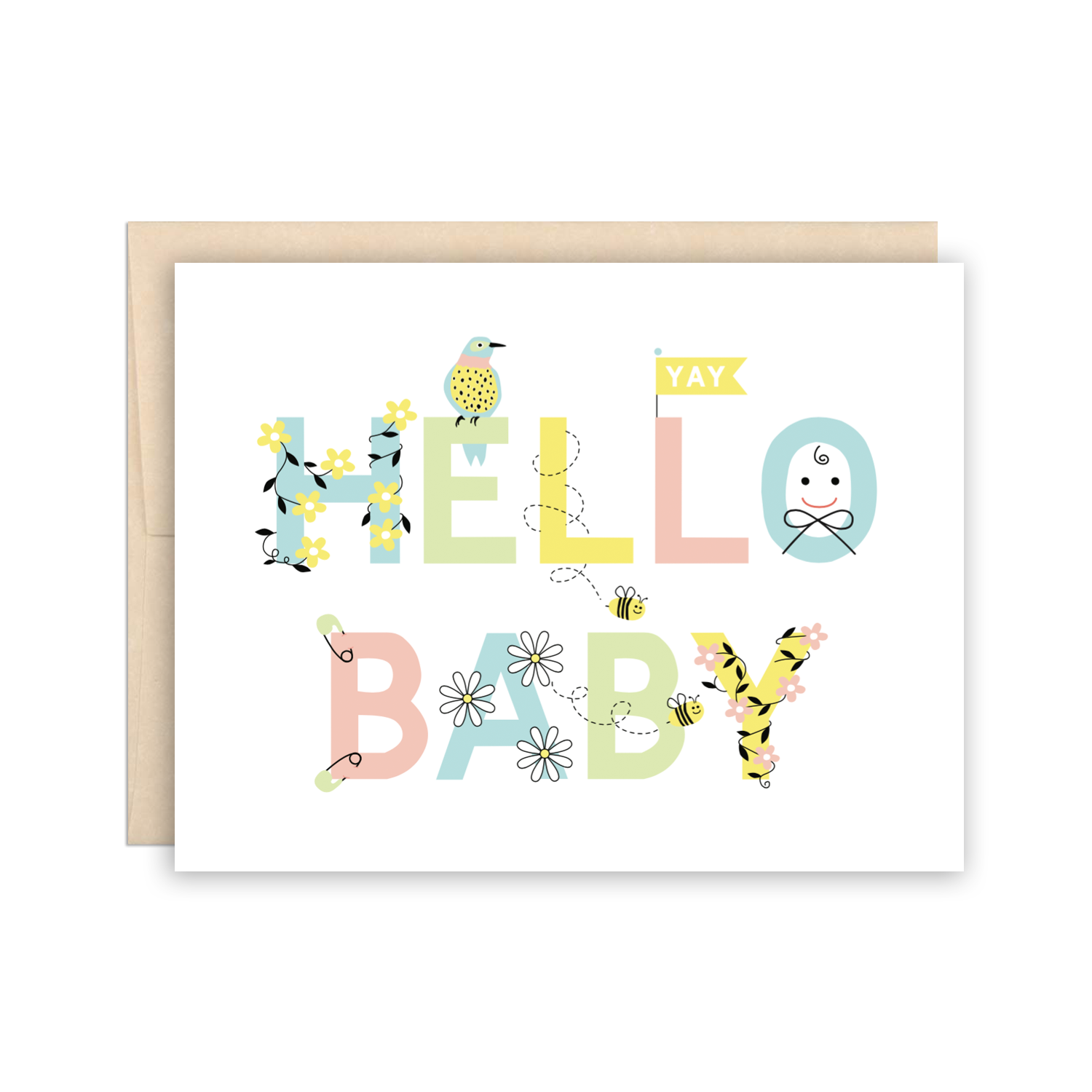 Hello Baby Congratulations New Baby Card