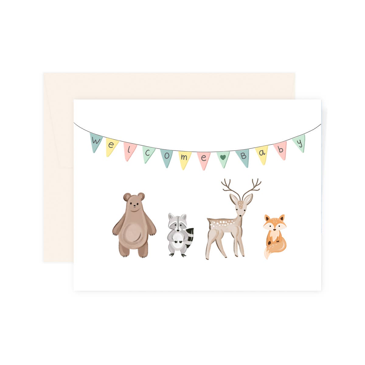 Animals Welcome Baby Card