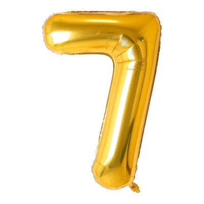 34" Foil Number Balloon - 0 to 9 - Gold