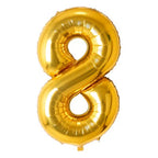 34" Foil Number Balloon - 0 to 9 - Gold