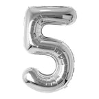 34" Foil Number Balloon - 0 to 9 - Silver