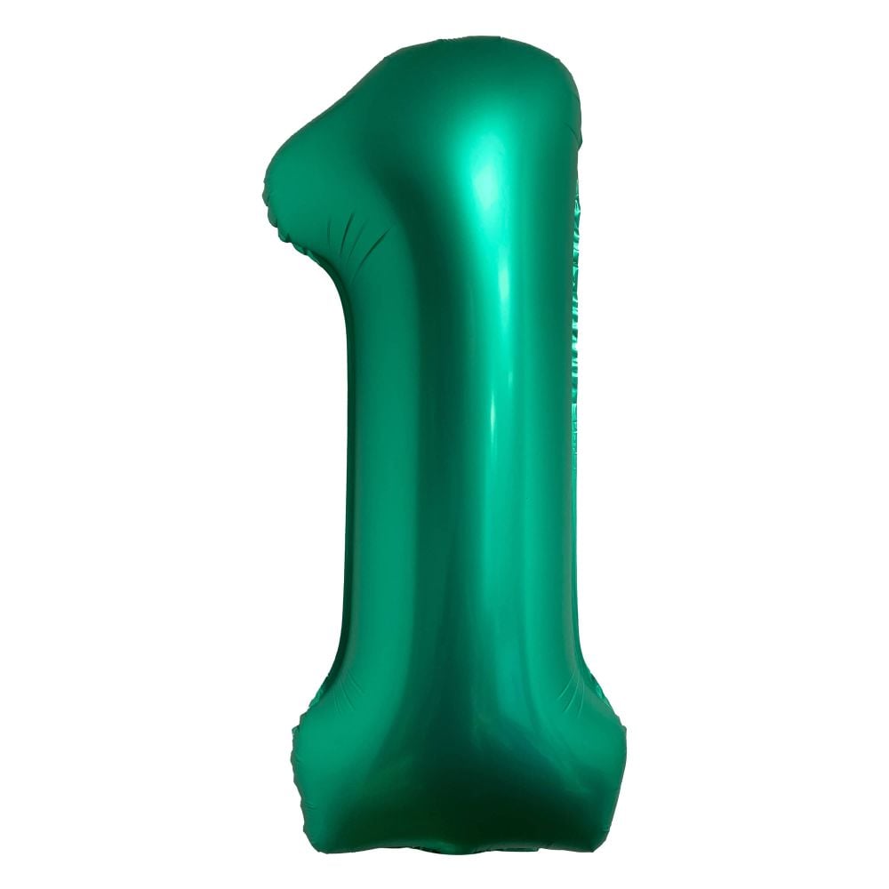 34" Foil Number Balloon - 0 to 9 - Chrome Green