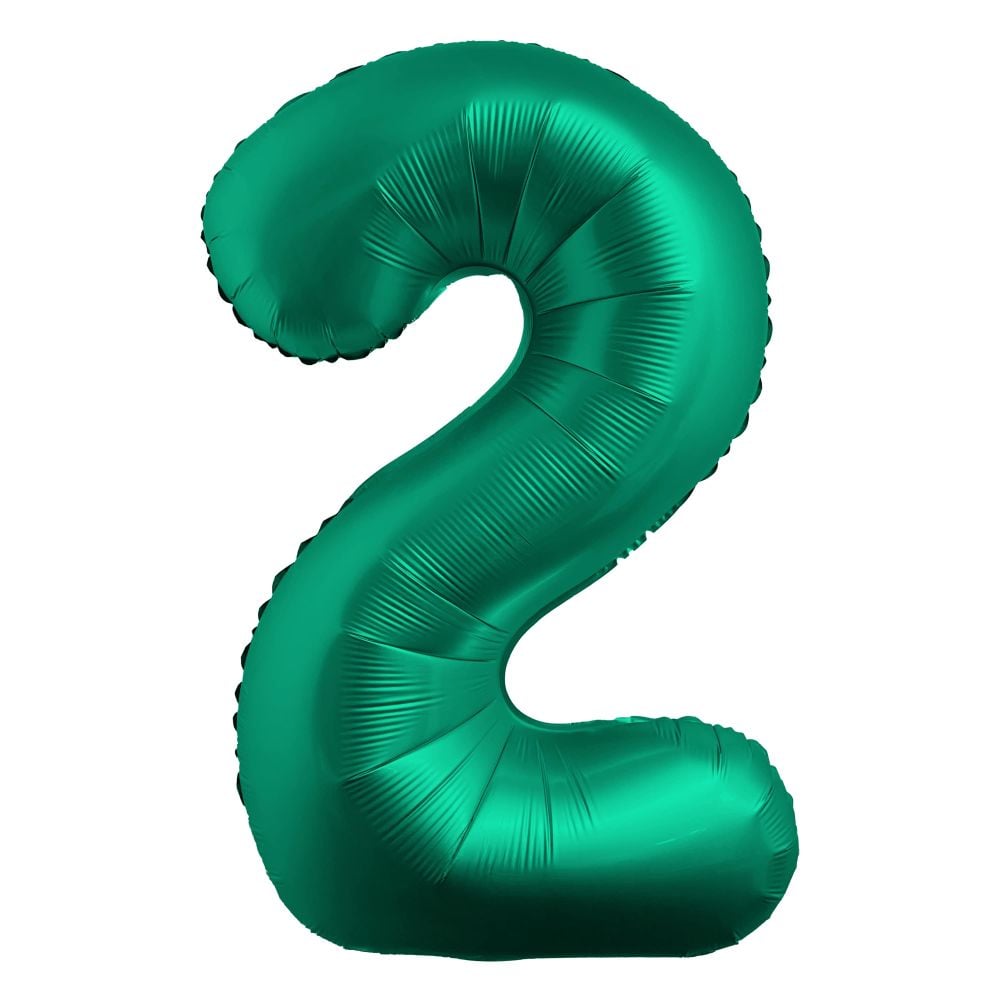 34" Foil Number Balloon - 0 to 9 - Chrome Green