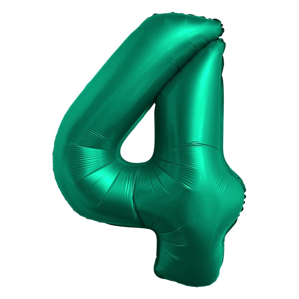 34" Foil Number Balloon - 0 to 9 - Chrome Green