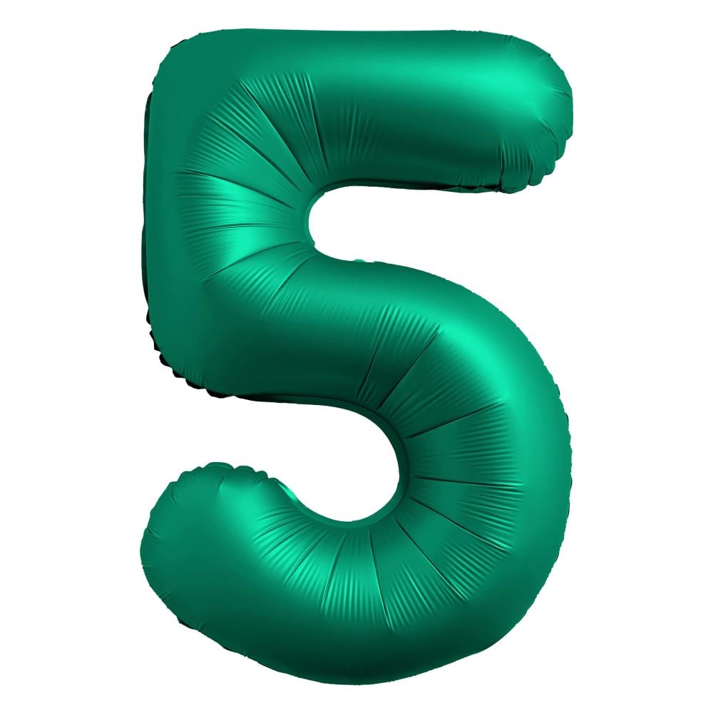 34" Foil Number Balloon - 0 to 9 - Chrome Green
