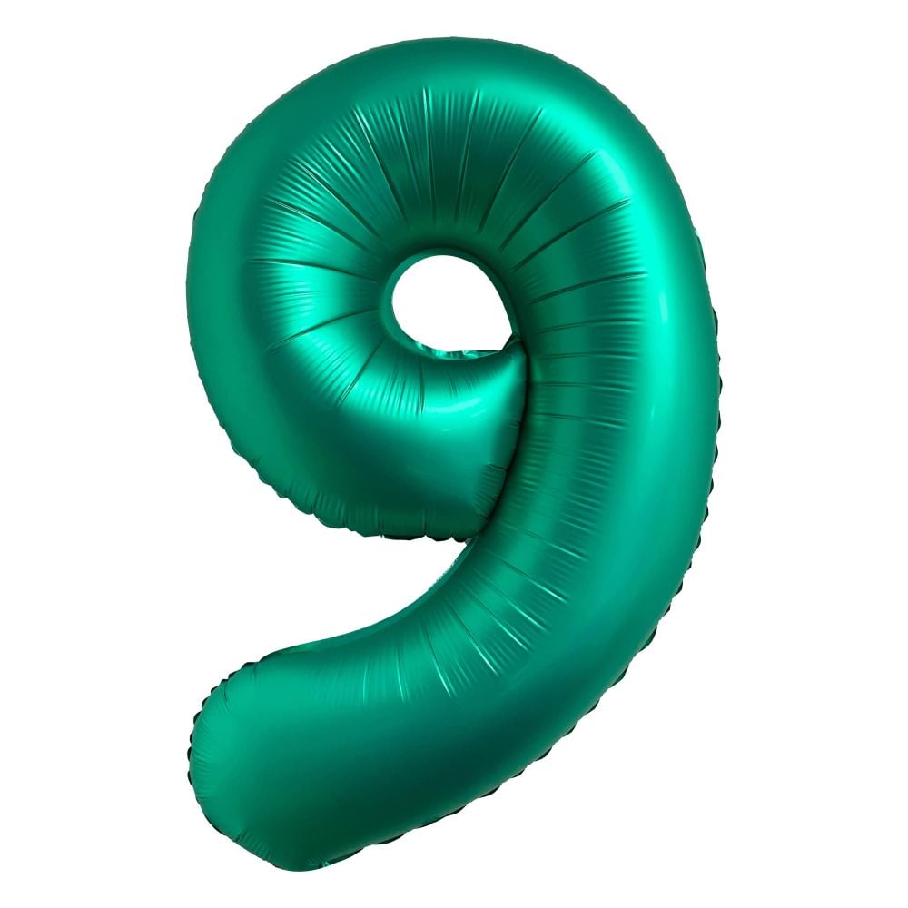 34" Foil Number Balloon - 0 to 9 - Chrome Green