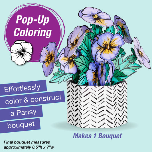Pop Up Coloring Pansy