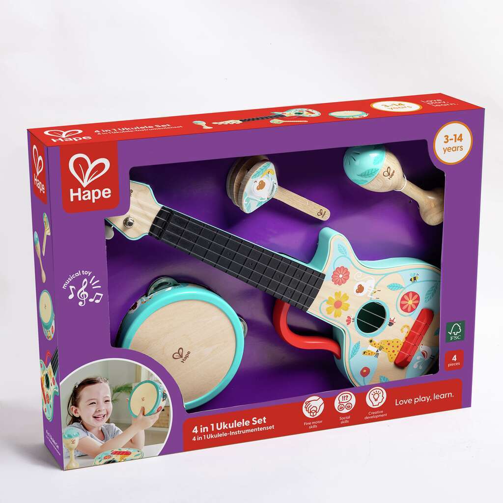 4-In-1 Ukulele Percussion Set