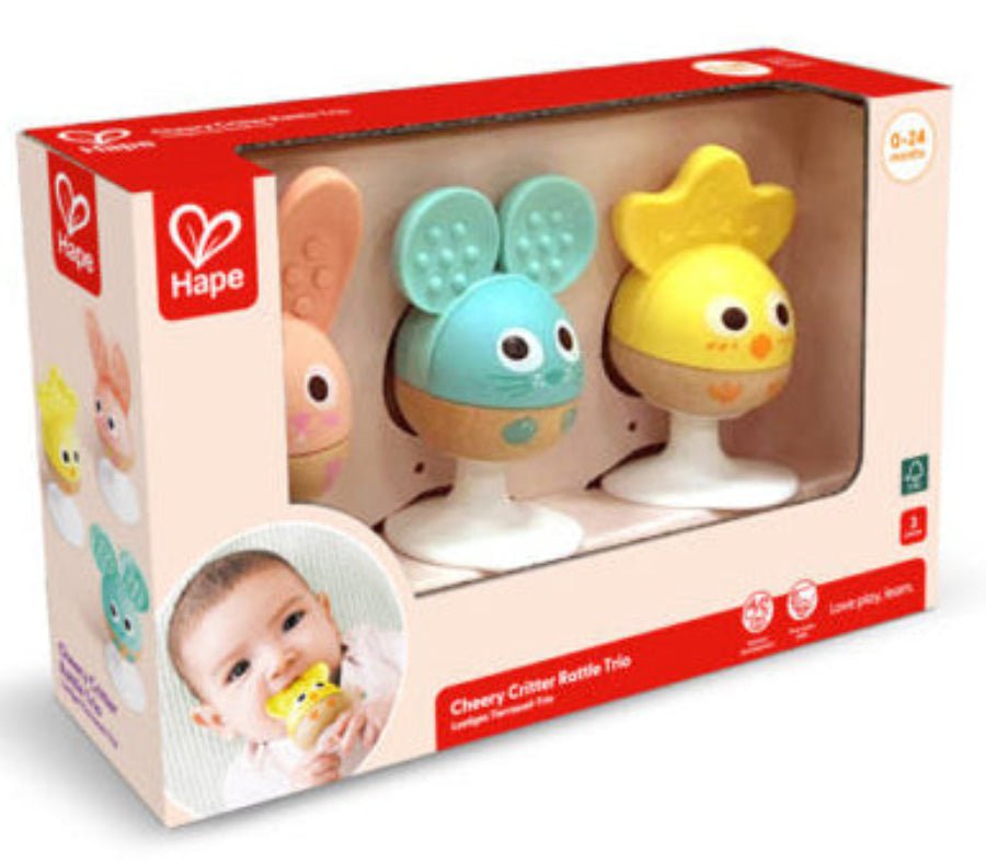 Cheery Critter Rattle Trio