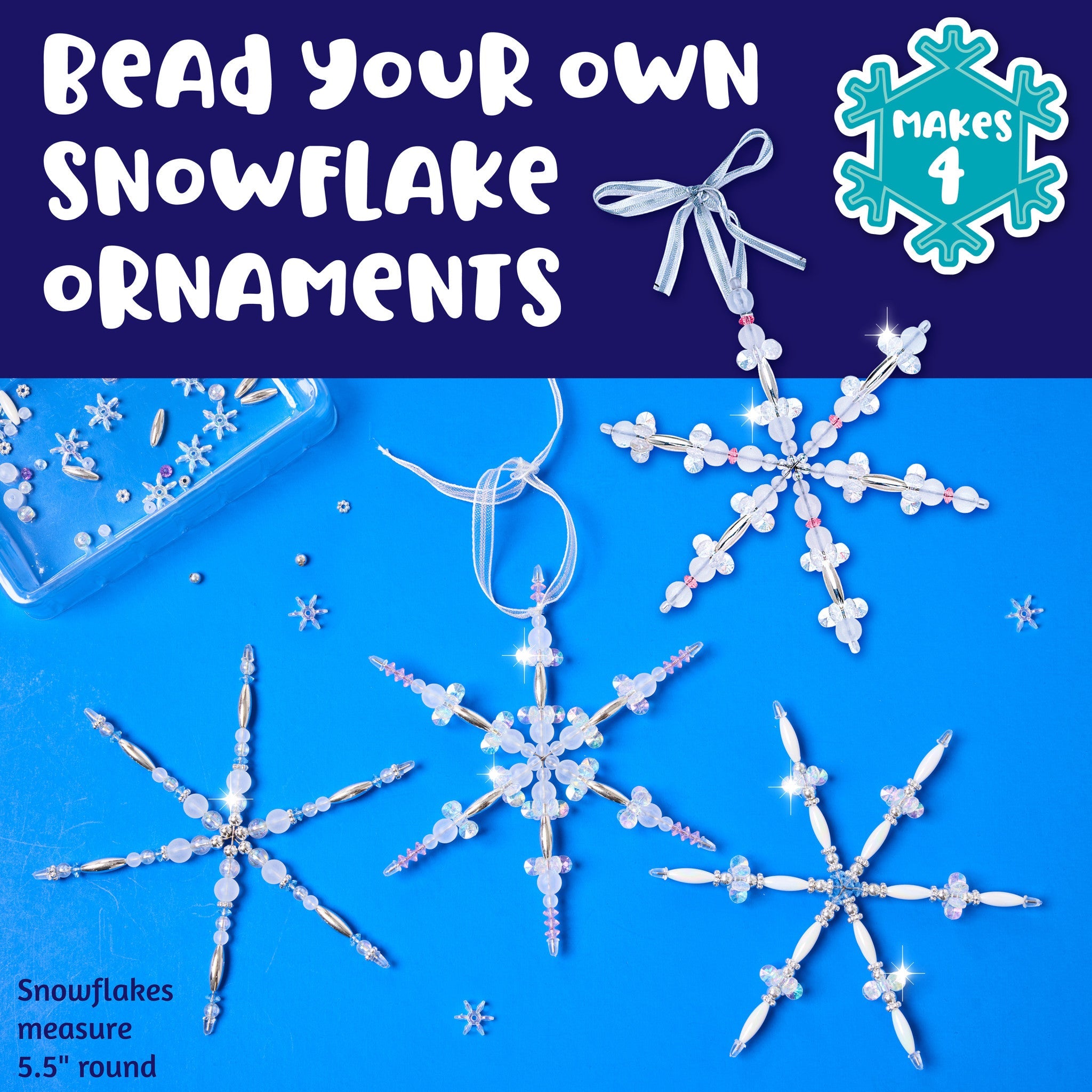 Holiday Beaded Snowflake Ornaments