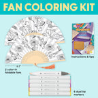 Paper Fan Coloring - Koi Fish