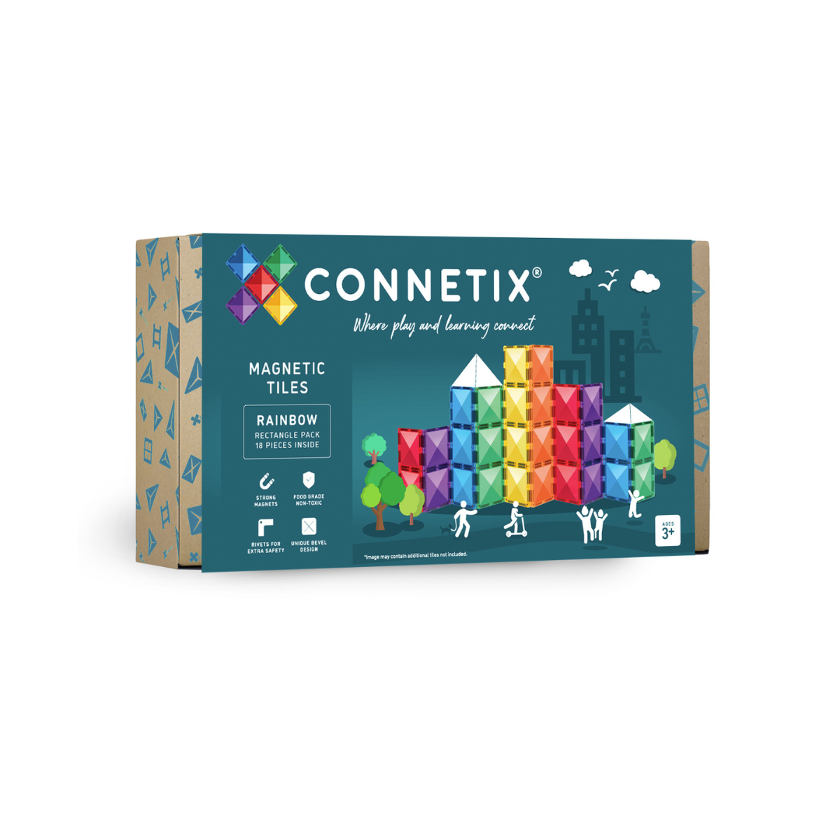 Rainbow Rectangle Pack, 18 Pieces