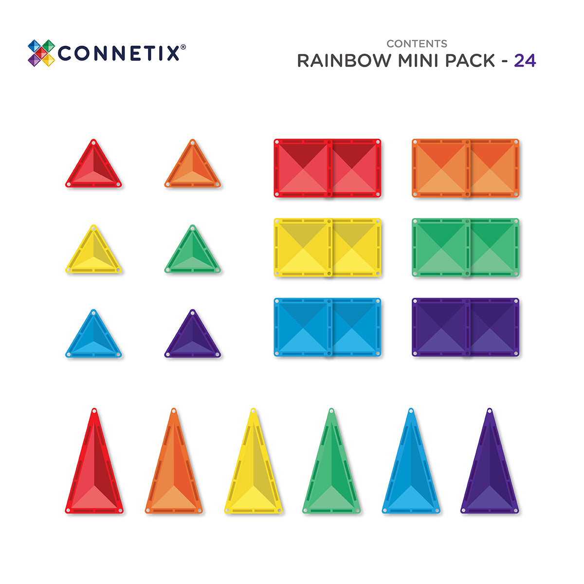 Rainbow Mini Pack, 24 Pieces
