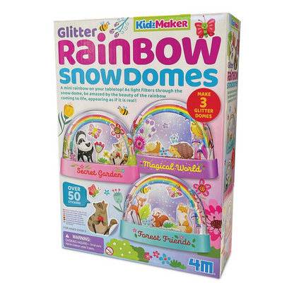 Glitter Rainbow Snow Domes