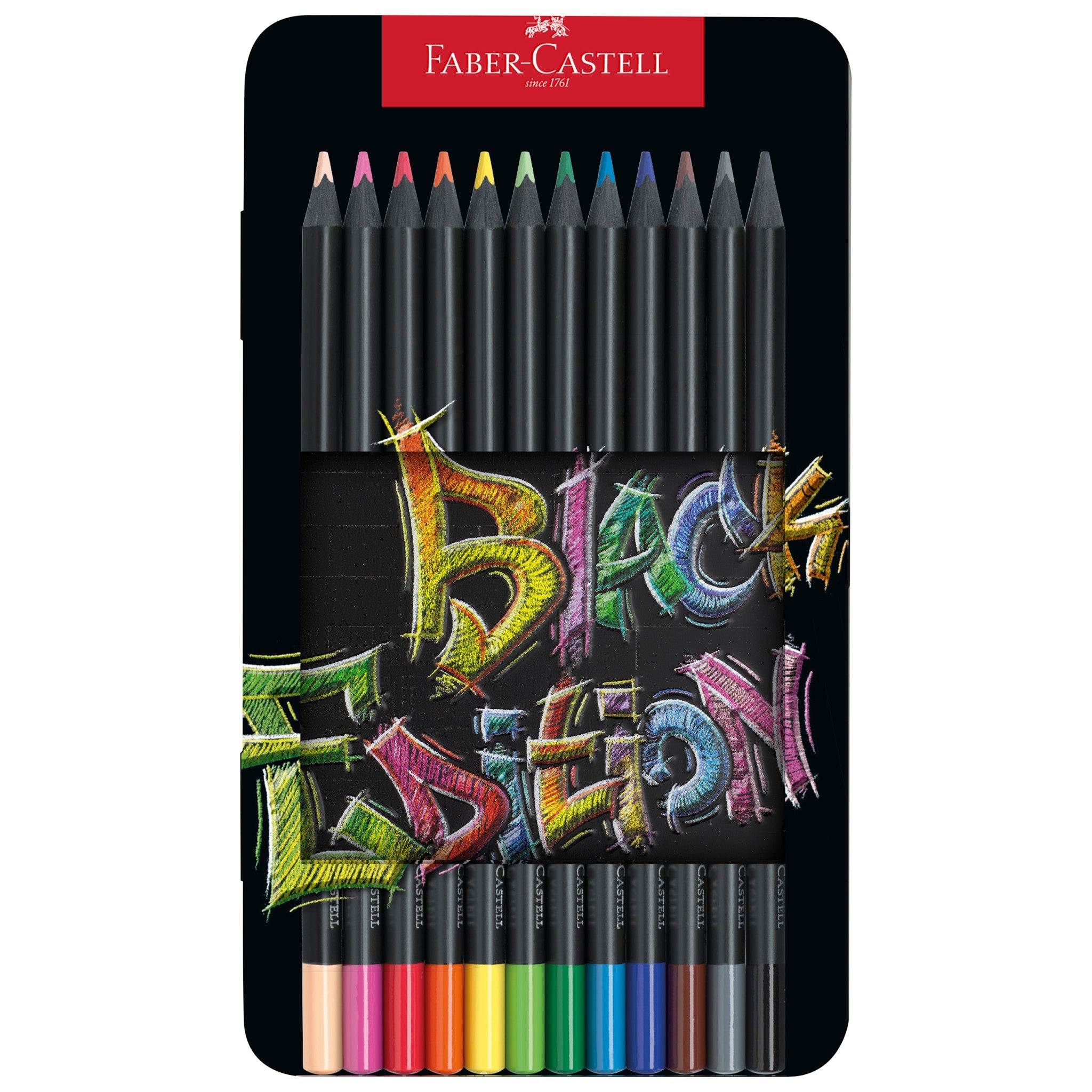 Black Edition Colour Pencils - 12ct Tin