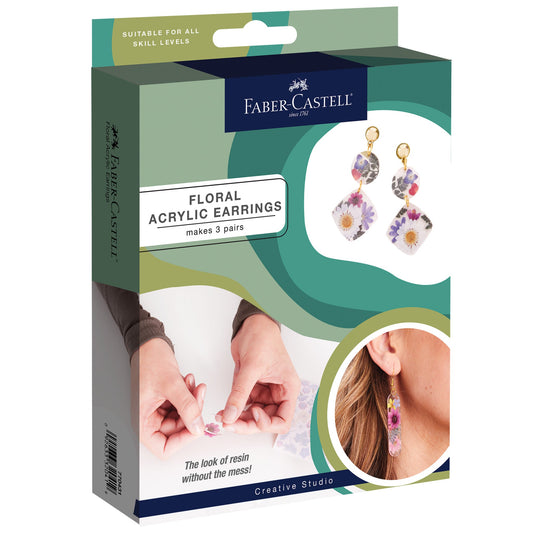 Pressed Floral Acrylic Earrings