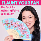 Paper Fan Coloring - Cherry Blossom