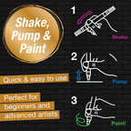 Shake & Paint Markers - Metallic, 6ct