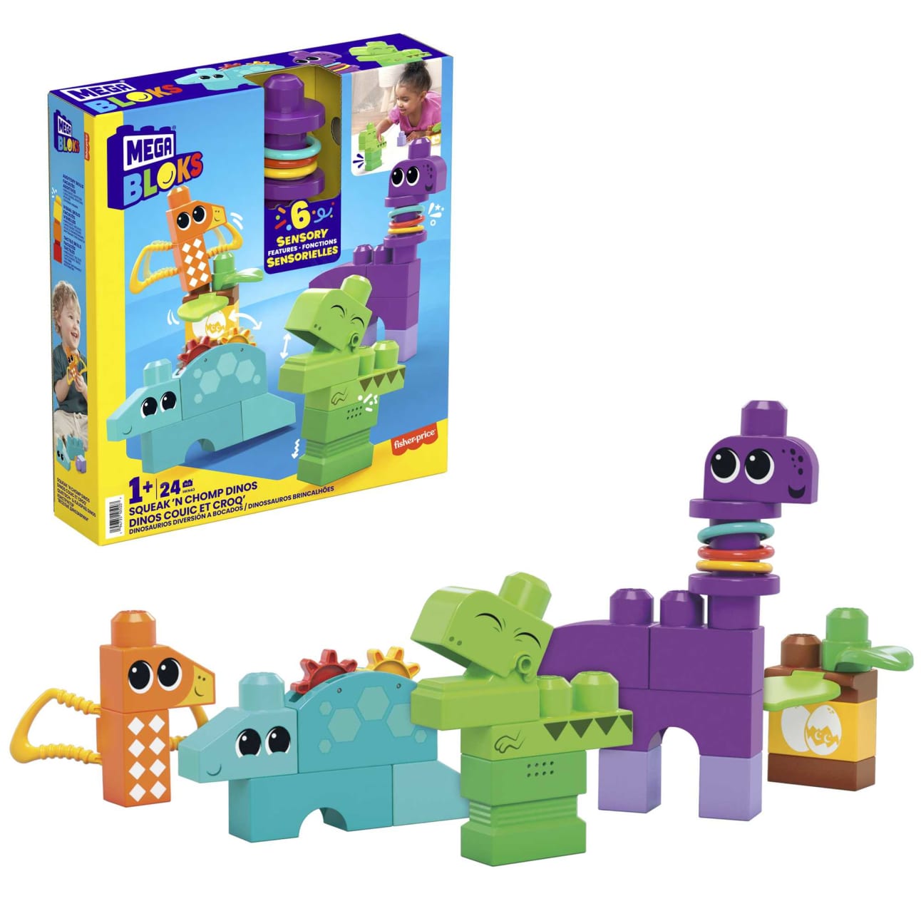 MEGA Bloks Squeak 'n Chomp Dinos