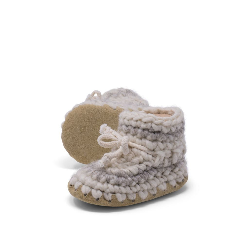 Cream - Baby Wool Slippers