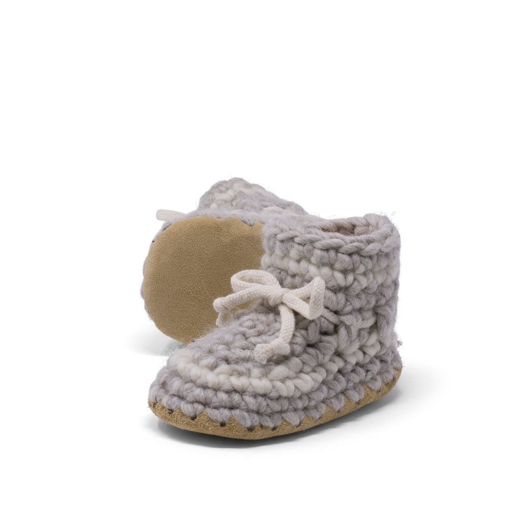 Grey - Baby Wool Slippers